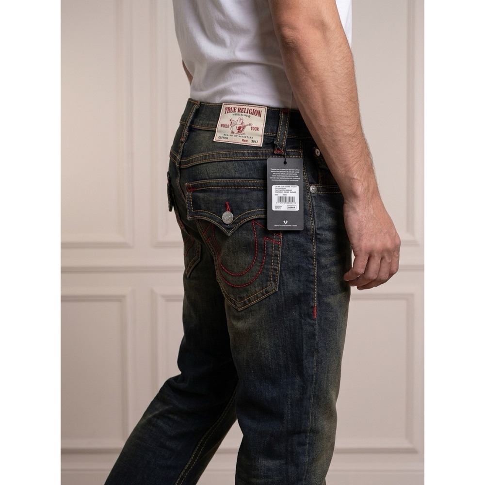 True Religion Jeans Ricky Relax Straight Jean 34x34(30-b69)